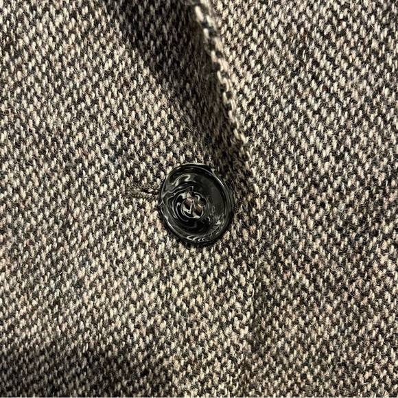 International Scene Blazer Women 7/8 Gray Tweed Vintage Pure New Wool Lines - Picture 5 of 8